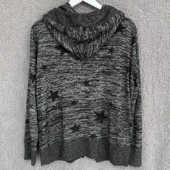 GAP Softspun full-zip hoodie in marled black star print - Picture 7 of 8